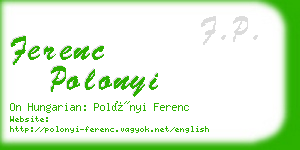 ferenc polonyi business card